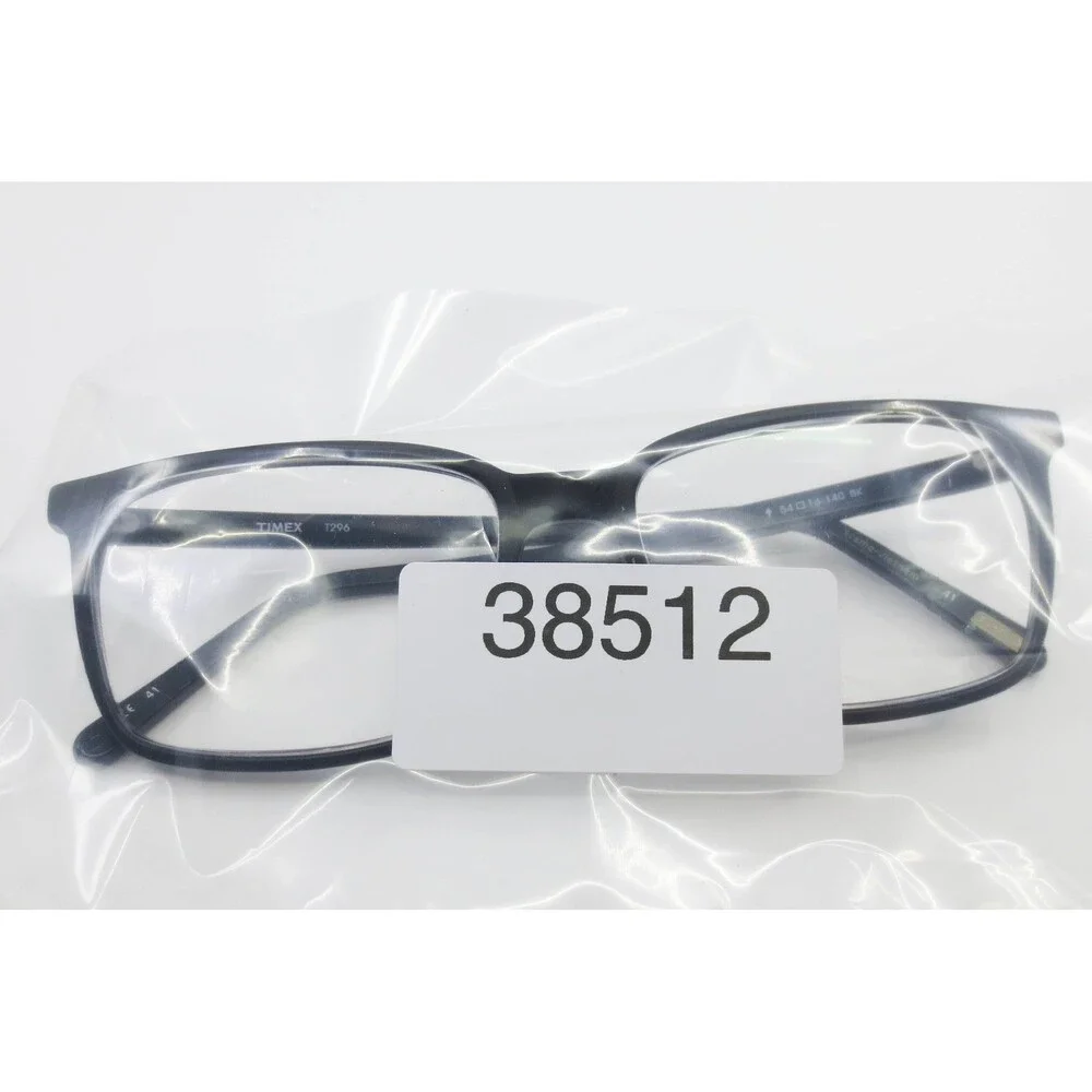 Timex T296 Eyeglasses Matte Black Rectangular Full Rim Frames 54-16-140 BK